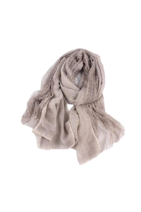 Écharpe Femme,Souple Femmes Coton Et Lin Autum Et Hiver Longue Foulard En Soie Châle Pour Hiver Chaud Toutes Les Saisons-bleu