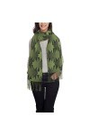 QQIAEJIA Écharpe classique à pompons pour femme - Automne et hiver - Vert - Motif sapin de Noël, Sapin de Noël vert., taille 