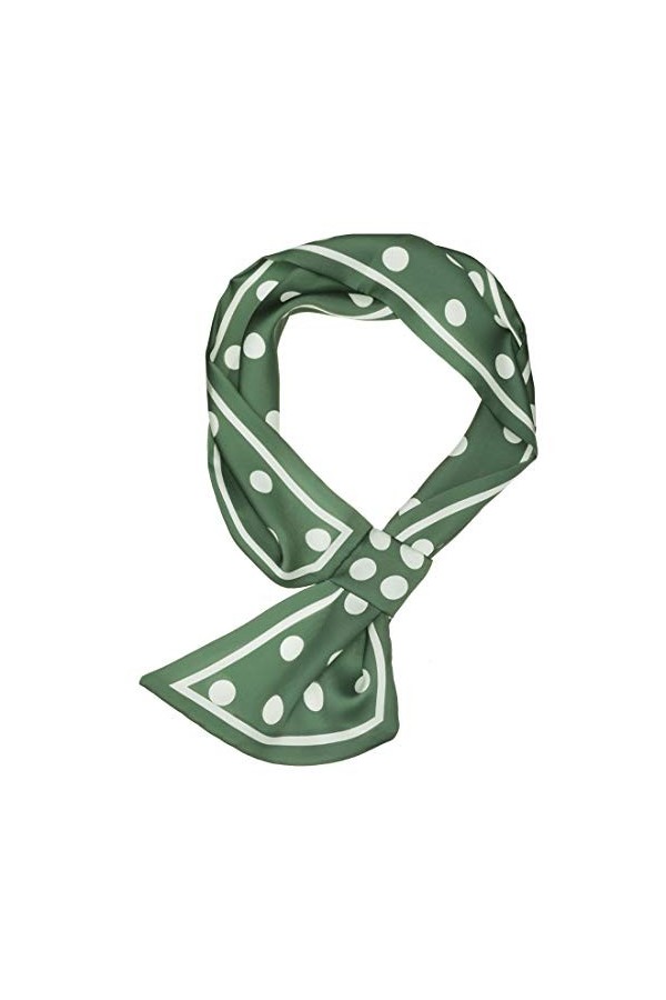 Sourcing map Femmes Polka Dots Bevel Petit Écharpe Skinny Col Oblique Foulards Double Face - Rouge - 85