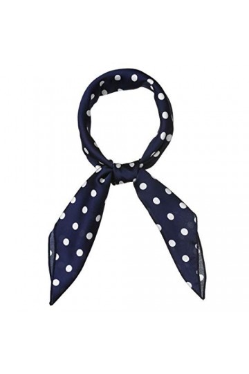 sourcing map Foulard carré à pois de 70 cm pour femme - Bleu - 27.5W x 27.5L