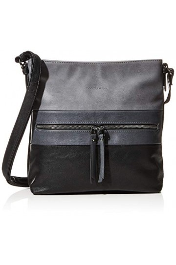 Tom Tailor Acc Ellen, Sac bandoulière Femme, Noir Schwarz , 30x30x8 Centimeters W x H x L 