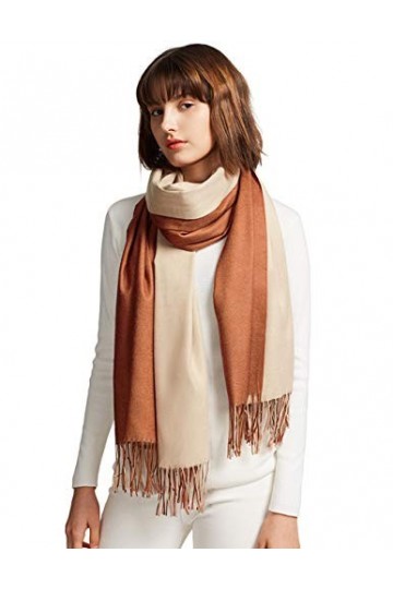 Foulard Echarpe Automne Femme Homme 200 * 70CM Hiver Double Couleurs Touché Soyeux Elégant Châle Doux pour Mariage Party Soir