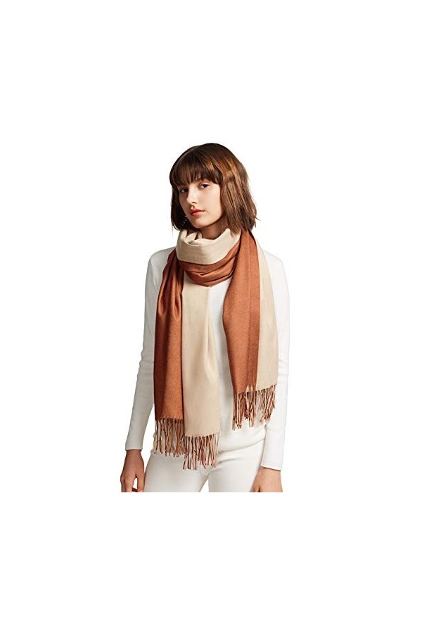 Foulard Echarpe Automne Femme Homme 200 * 70CM Hiver Double Couleurs Touché Soyeux Elégant Châle Doux pour Mariage Party Soir