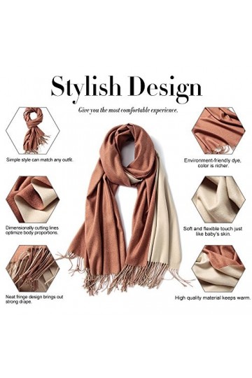 Foulard Echarpe Automne Femme Homme 200 * 70CM Hiver Double Couleurs Touché Soyeux Elégant Châle Doux pour Mariage Party Soir