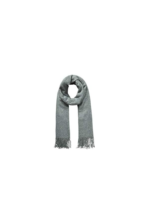 Pieces PCJIRA Wool Scarf Noos Écharpe, Mélange de Gris Clair, Taille Unique Femme