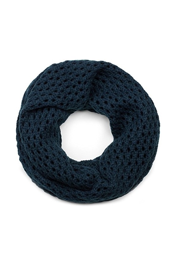 styleBREAKER écharpe loop tricotée avec motif ajouré, snood uni en maille ajourée, écharpe dhiver, unisexe 01018156, couleur