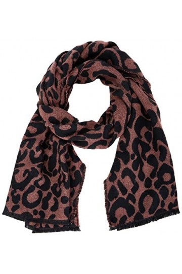 ONLY ONLMILA Leo Woven Scarf CC Echarpe, Canyon Rose/AOP:Leo, Taille Unique Lot de 100 Femme