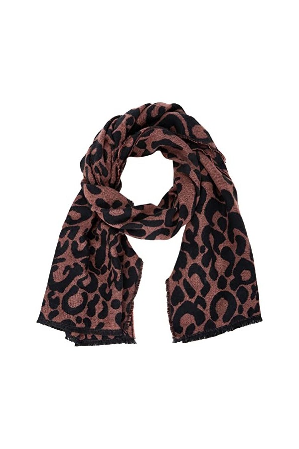 ONLY ONLMILA Leo Woven Scarf CC Echarpe, Canyon Rose/AOP:Leo, Taille Unique Lot de 100 Femme