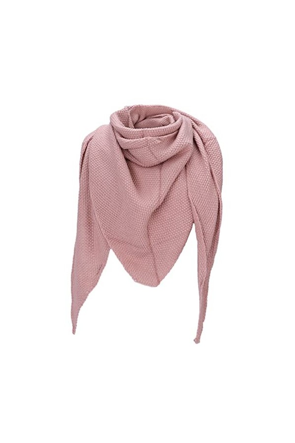 irisaa Écharpe en tricot doux pour femme - Triangle - Couverture - Automne - Hiver - Foulard long - Pour femme et fille - 195