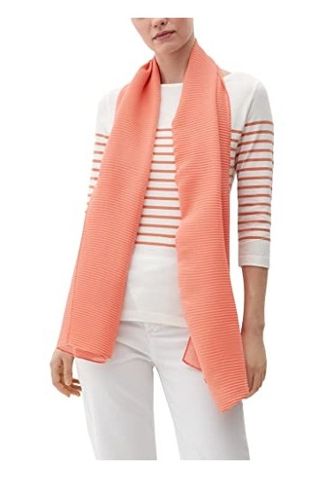 s.Oliver Écharpe plissée, Orange, Taille Unique Femme