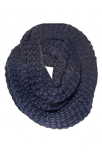 Super doux NAVY SNOOD tricoté grosse maille dhiver SNOOD foulard cou chaud écharpe infini boucle surdimensionné hiver chaud 