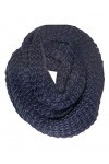 Super doux NAVY SNOOD tricoté grosse maille dhiver SNOOD foulard cou chaud écharpe infini boucle surdimensionné hiver chaud 