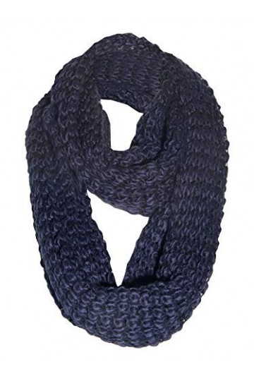 Super doux NAVY SNOOD tricoté grosse maille dhiver SNOOD foulard cou chaud écharpe infini boucle surdimensionné hiver chaud 
