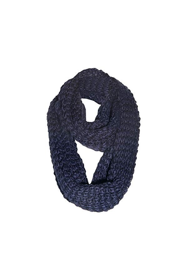 Super doux NAVY SNOOD tricoté grosse maille dhiver SNOOD foulard cou chaud écharpe infini boucle surdimensionné hiver chaud 