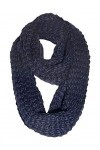 Super doux NAVY SNOOD tricoté grosse maille dhiver SNOOD foulard cou chaud écharpe infini boucle surdimensionné hiver chaud 