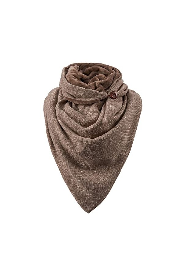 UMIPUBO Femmes Écharpe Triangle Hiver Châle Avec Bouton Chaud Enveloppe Douce Écharpes Foulard Imprimé Rétro Écharpe épaisse 
