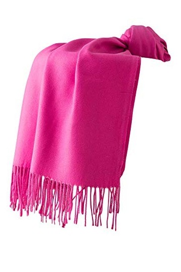 Dolamen Unisex Femme Echarpe Foulards avec des glands, Femme Léger et doux luxueux Vintage Hiver La Châles Etoles écharpe pou