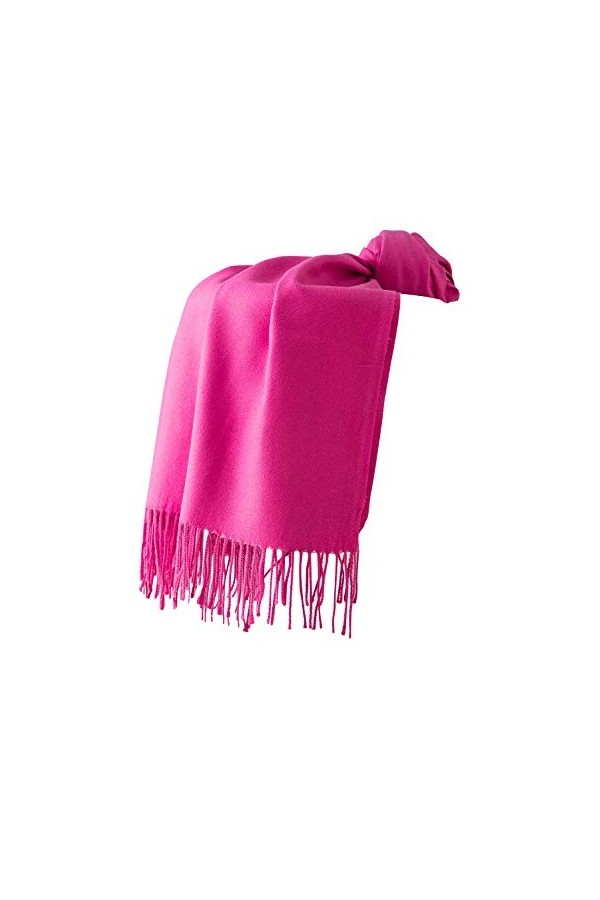 Dolamen Unisex Femme Echarpe Foulards avec des glands, Femme Léger et doux luxueux Vintage Hiver La Châles Etoles écharpe pou