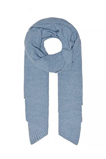 ONLY ONLANELISE Life Knit Rib Scarf CC Echarpe, Bleu poussière/détail : Melange, Taille Unique Lot de 100 Femme