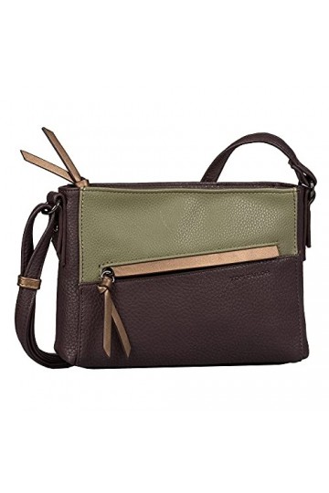 Tom Tailor and Denim Tom Tailor Bags Soraya, Sac bandoulière Femme, Marron mélangé, 23,5x4,5x17