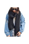 DELEY Unisex Couple Automne Hiver Echarpe Chunky Cable Tricot Chaud Doux Réversible Foulards Long Wrap Châles Etoles Noël Cad