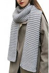 DELEY Unisex Couple Automne Hiver Echarpe Chunky Cable Tricot Chaud Doux Réversible Foulards Long Wrap Châles Etoles Noël Cad