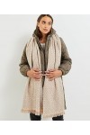 Grain de Malice - Echarpe jacquard femme - Beige