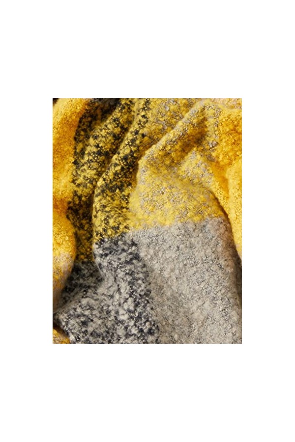 ONLY Onllima Check Scarf Noos Écharpe, Gris Clair mélangé-Carreaux dorés, Taille Unique Femme