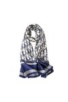 LumiSyne Femme Foulard En Soie Imprimé Fleur Classique Chaîne Géométrique Lettre Motif Châle Étole Léger Doux Écharpe Cadeau 
