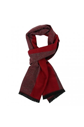 Homme Douce Coton Carreaux Foulard - Chaude Grand Tartan Ecossaise Écharpe Chale Stole pour Automne et Hiver avec boîte cadea