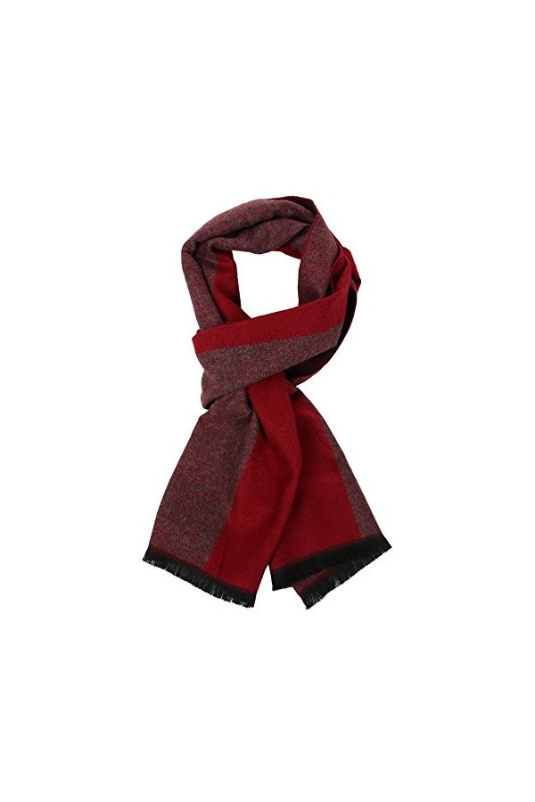 Homme Douce Coton Carreaux Foulard - Chaude Grand Tartan Ecossaise Écharpe Chale Stole pour Automne et Hiver avec boîte cadea