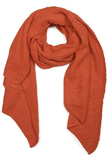 styleBREAKER écharpe pour femmes en tissu uni souple et asymétrique, hiver, étole, foulard 01017118, couleur:Orange