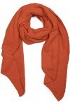 styleBREAKER écharpe pour femmes en tissu uni souple et asymétrique, hiver, étole, foulard 01017118, couleur:Orange