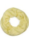 styleBREAKER Écharpe tube élégante unie scintillante pour femme 01018090, jaune, taille unique