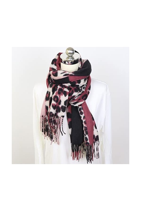 SARGE 2021 Mode Femmes Hiver Chaud Cachemire Echarpe Léopard Imprimé Châles Et Enveloppes BandanaLong Tassel Femme Foulard Co