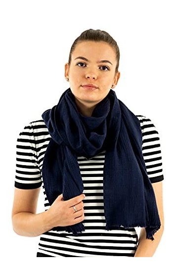 Only ONLSELINE Life Woven Crinkle Scarf Onleline, Bleu Nuit, Taille Unique Femme