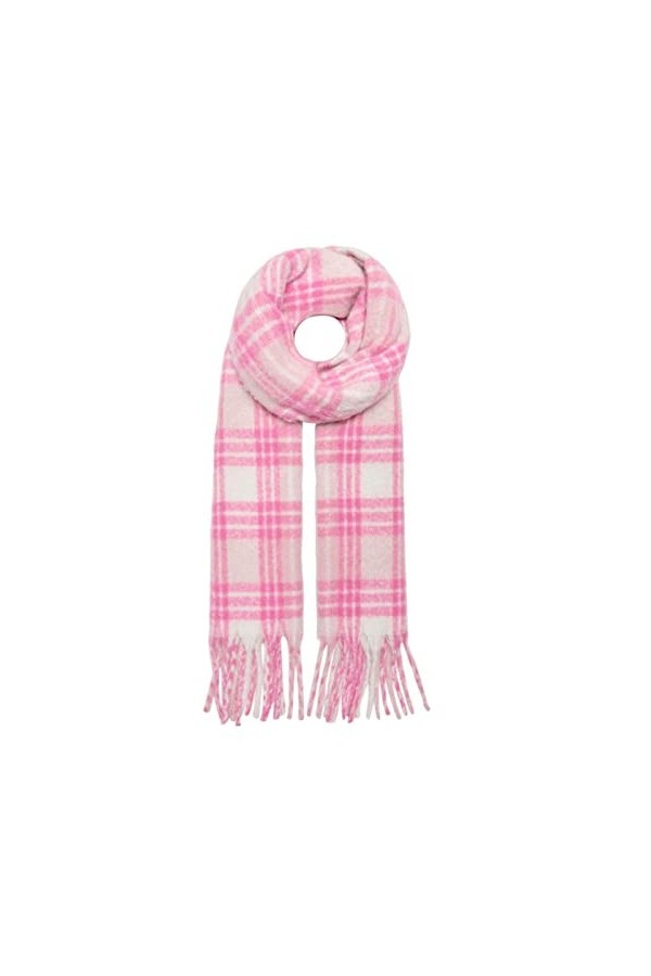 ONLY ONLLIMA Life Frill Scarf CC Echarpe, Abricot branché-Détails : Check, Taille Unique Lot de 100 Femme