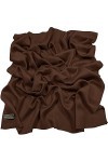 CJ Apparel Marron Foncé Echarpe Secondes en Châle Solide Couleur Unie Conception Wrap Étole Pashmina