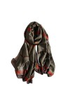 LumiSyne Foulard En Soie Femme Écharpe Imprimée Vintage Style Élégant De Mode Grand Châle Carré Châle De Protection Solaire F