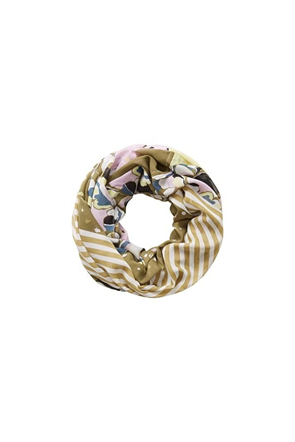 TOM TAILOR 1030267 Écharpe Tubulaire avec Motif Femme ,28866 - Strong Olive ,ONESIZE