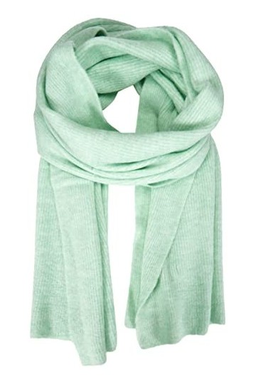 VERO MODA VMLEFILE Long Rib Scarf Noos Écharpe, Vert Brume/détails : mélange, Taille Unique Femme