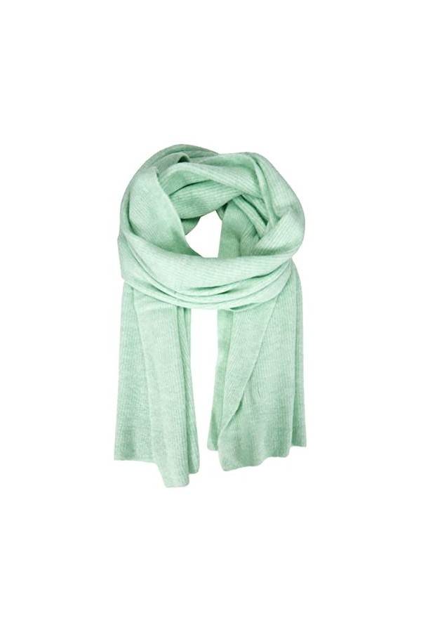 VERO MODA VMLEFILE Long Rib Scarf Noos Écharpe, Vert Brume/détails : mélange, Taille Unique Femme