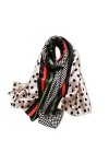 LumiSyne Foulard En Soie Femme Écharpe Imprimée Mode Motif à Pois Grand Châle Carré Châle De Protection Solaire Foulards De T