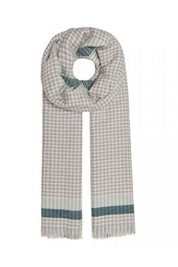 ONLY ONLALBERTE Scarf CC Echarpe, Bleu Sarcelle/détails : Houndtooth AOP, Taille Unique Lot de 100 Femme