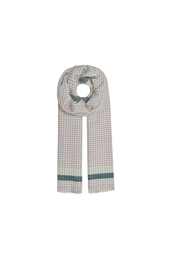 ONLY ONLALBERTE Scarf CC Echarpe, Bleu Sarcelle/détails : Houndtooth AOP, Taille Unique Lot de 100 Femme