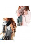 Tuopuda Hiver Echarpe Femme Plaid Longue écharpe Chaude Grande Châles Doux Foulards Glands Elégant Wrap Châles Etoles Écharpe