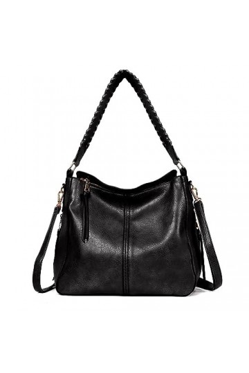 TAN.TOMI Damen Handtasche modischem Design und hoher Funktionalität, Noir