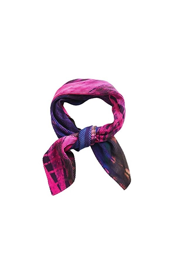 Desigual Femme Fou_tie Dye Squared charpe tendance, Rouge, Taille unique EU