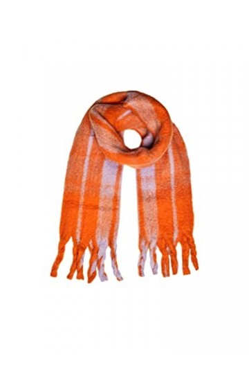 PIECES Pcnetra Long Scarf BC Écharpe, Orange Roux, Taille Unique Femme