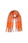 PIECES Pcnetra Long Scarf BC Écharpe, Orange Roux, Taille Unique Femme